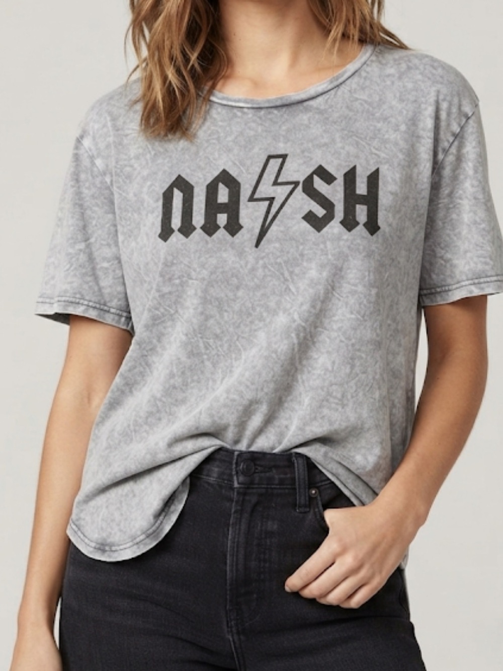 Gray 'Nash' Collection Women’s Graphic Tee Size Large